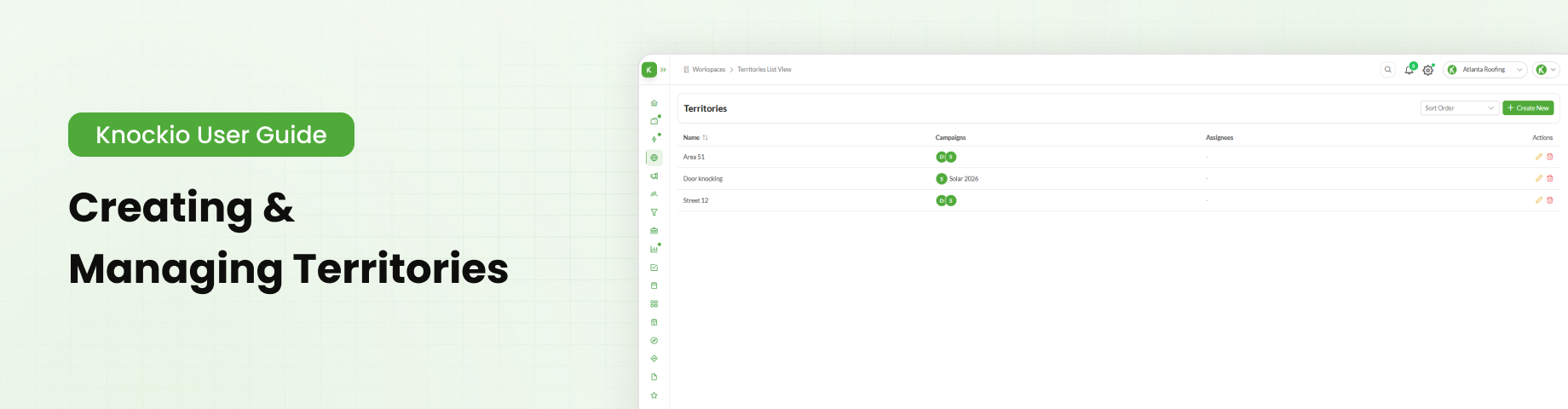 Create and Manage Territories