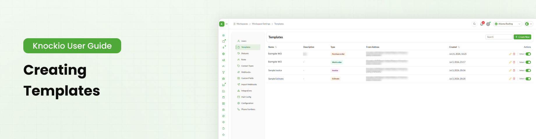 Creating Templates