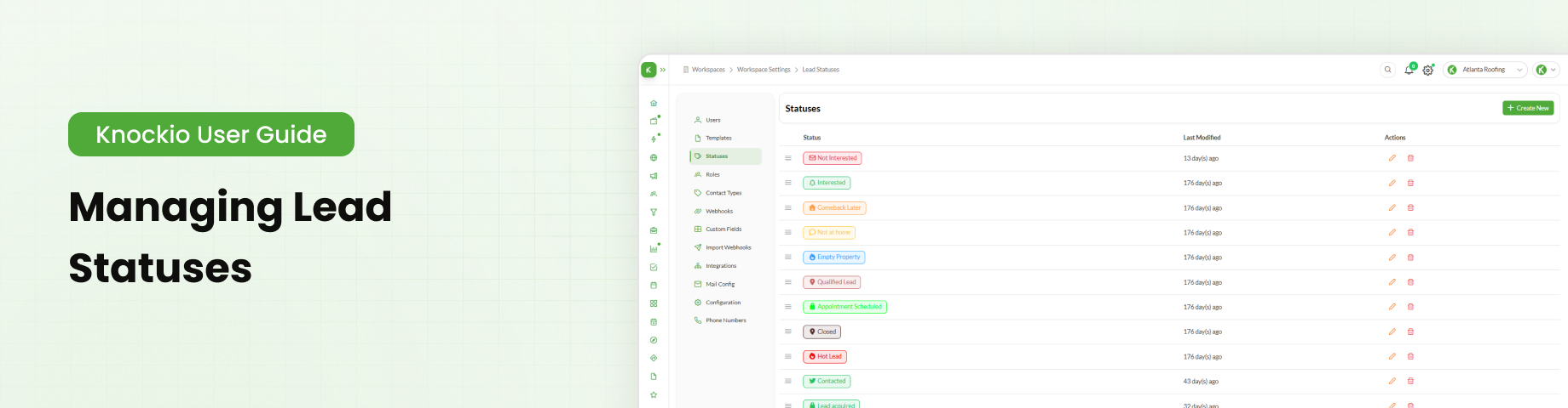Managing Lead Statuses