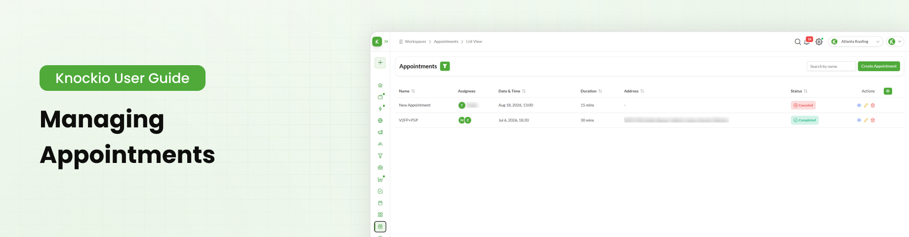 Managing Appointments