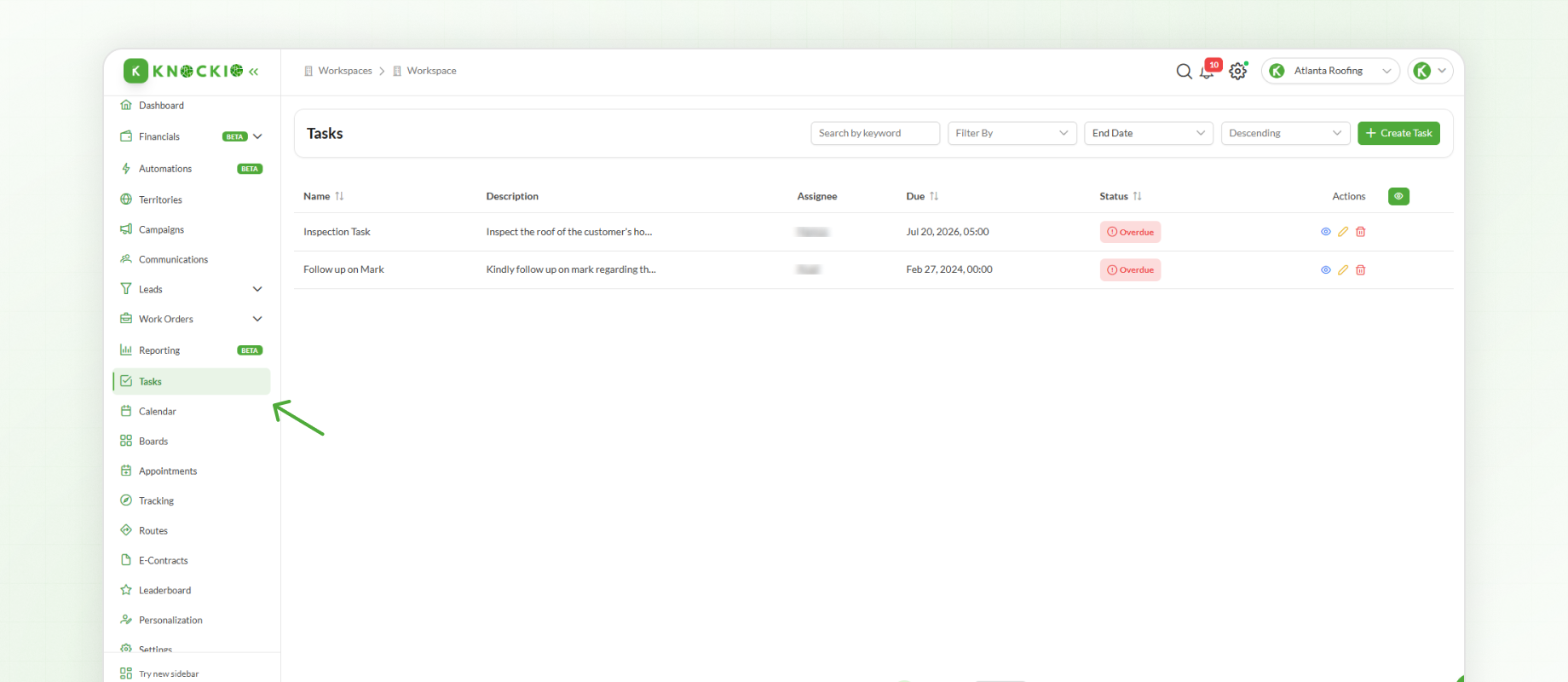Knockio Task Module