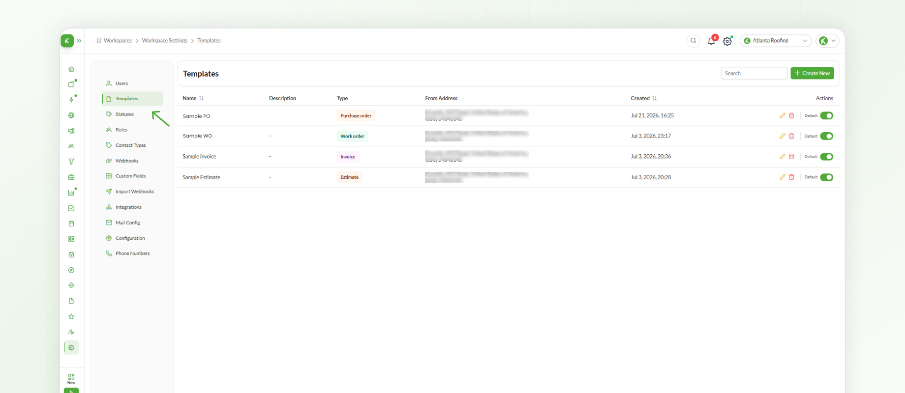 Accessing Template in Knockio