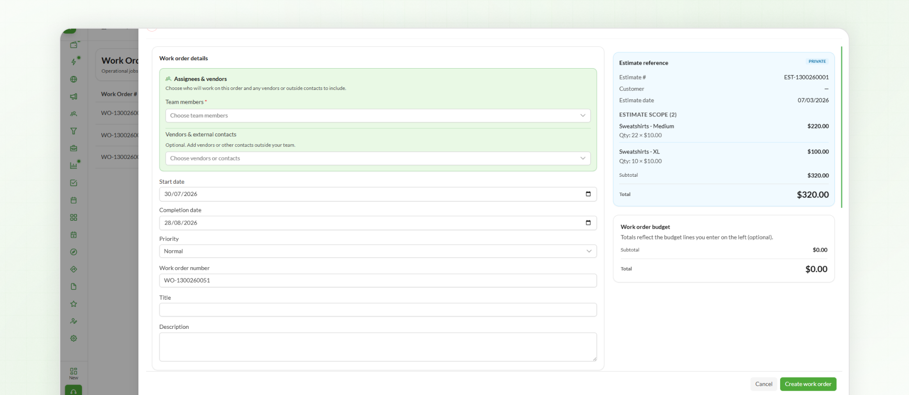 Scheduling the work
