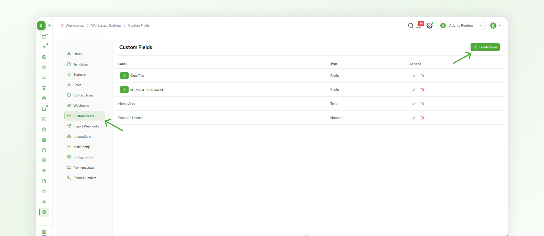 Creating Custom Fields