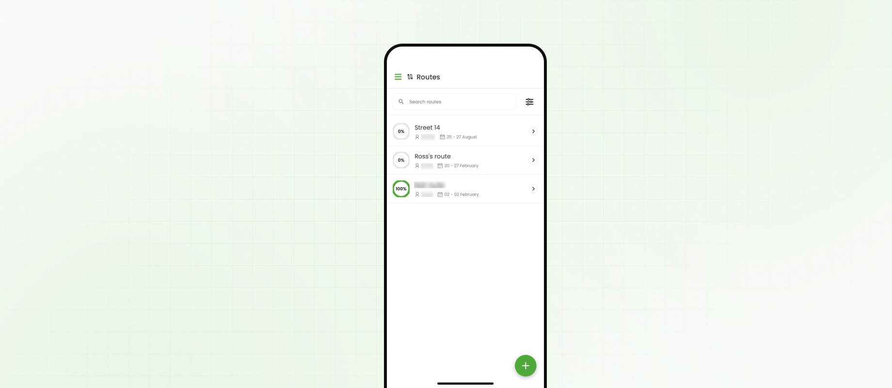 Accessing Routes on Knockio Mobile App