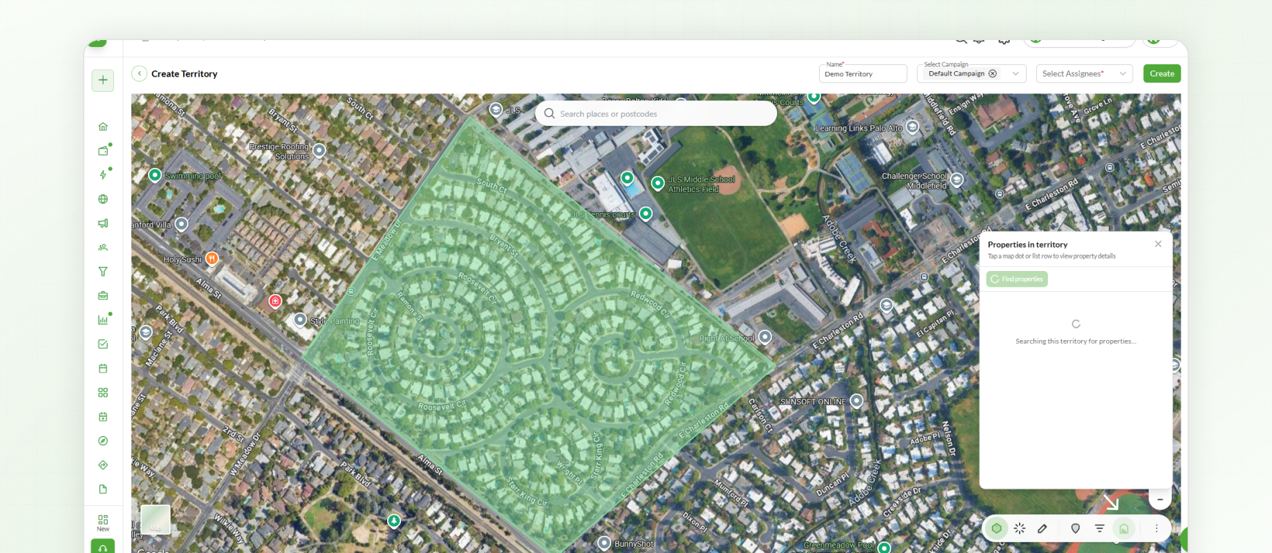 View Territory Properties