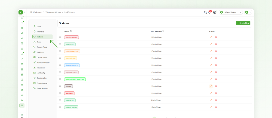 Knockio's Status Section