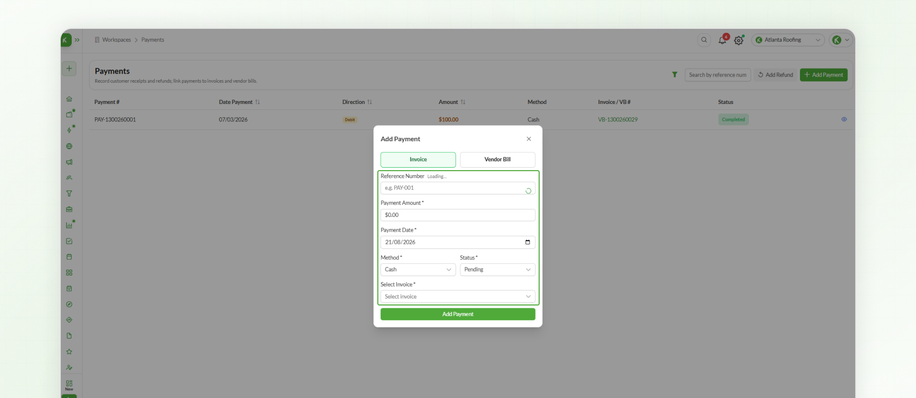 Adding Payment Details