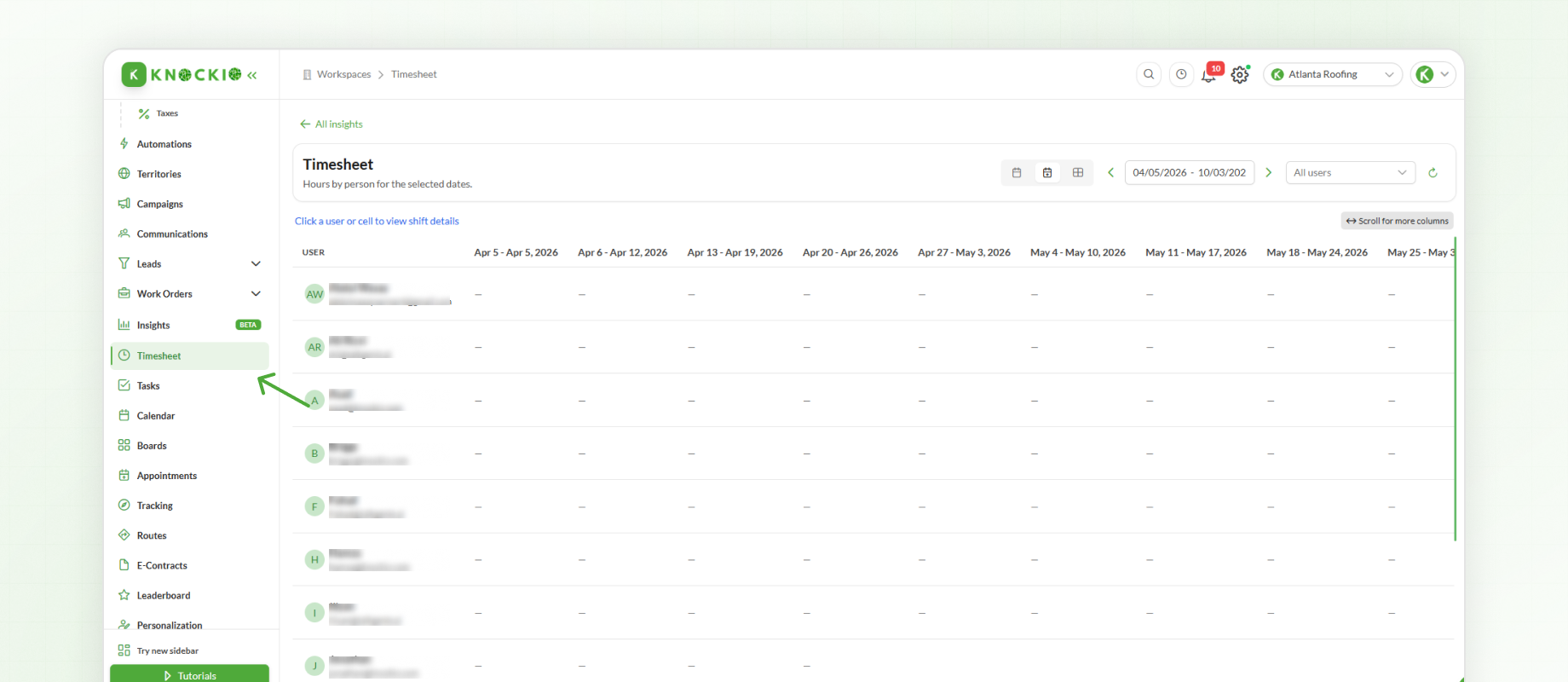 Timesheet Module