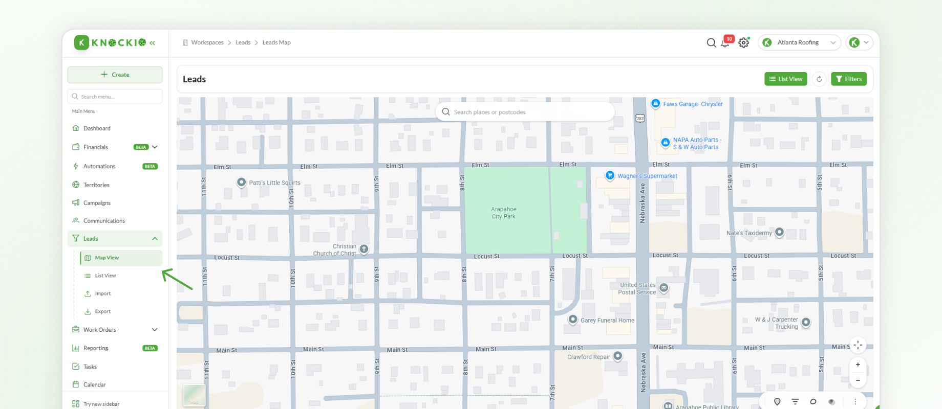 Creating Leads in Knockio