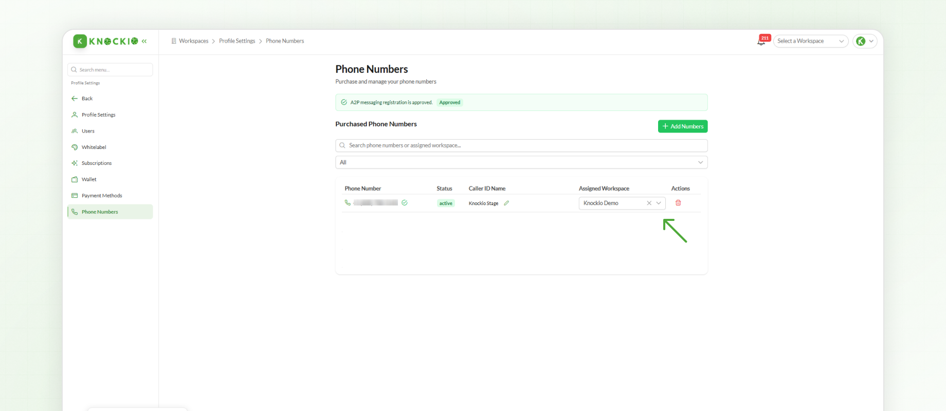 Assigning Phone Numbers