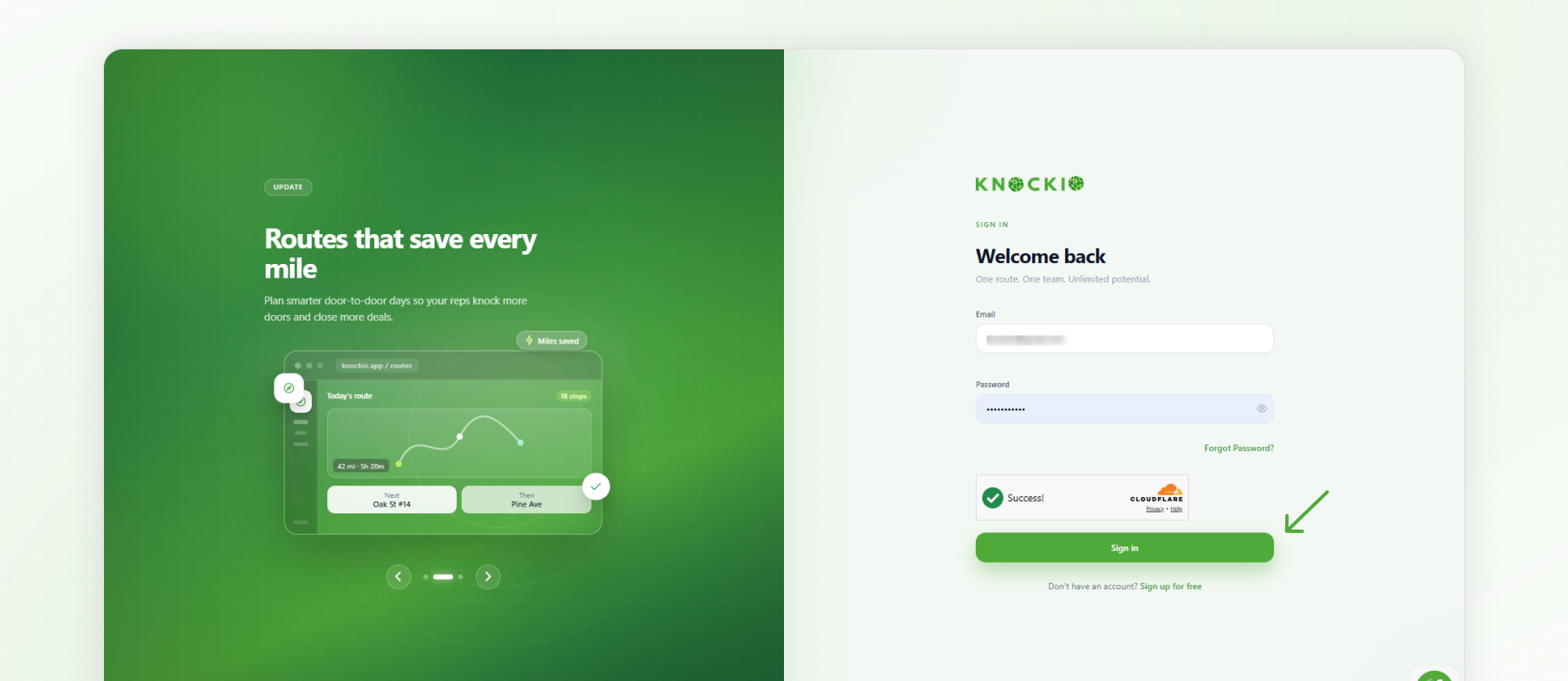Sign in to Knockio