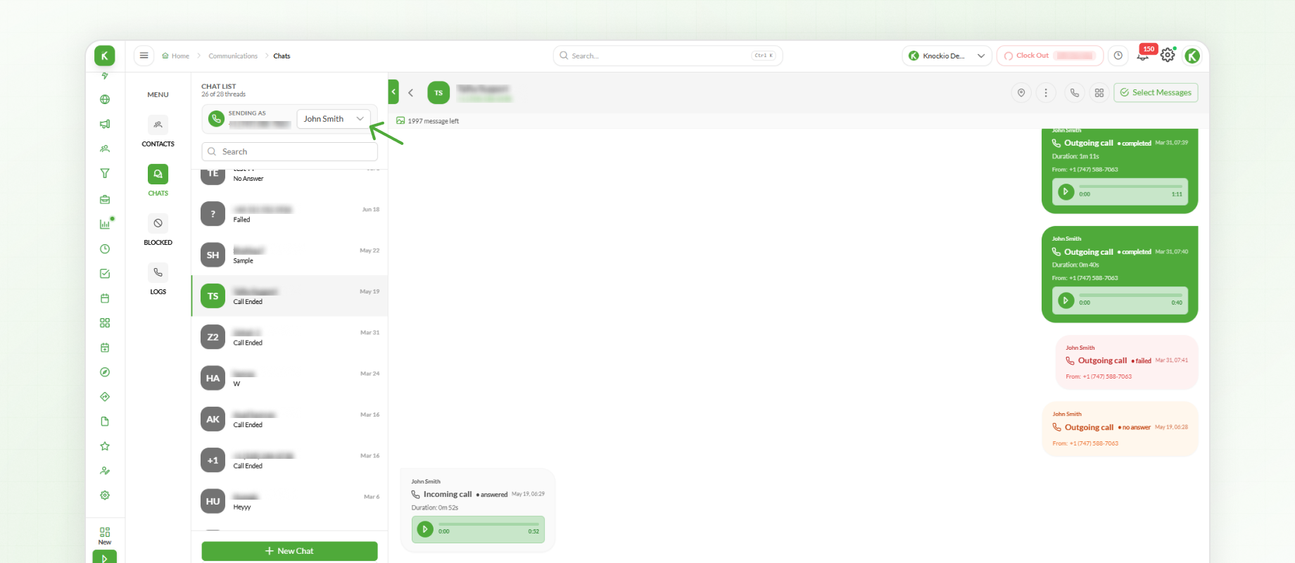 Coversation Visibility